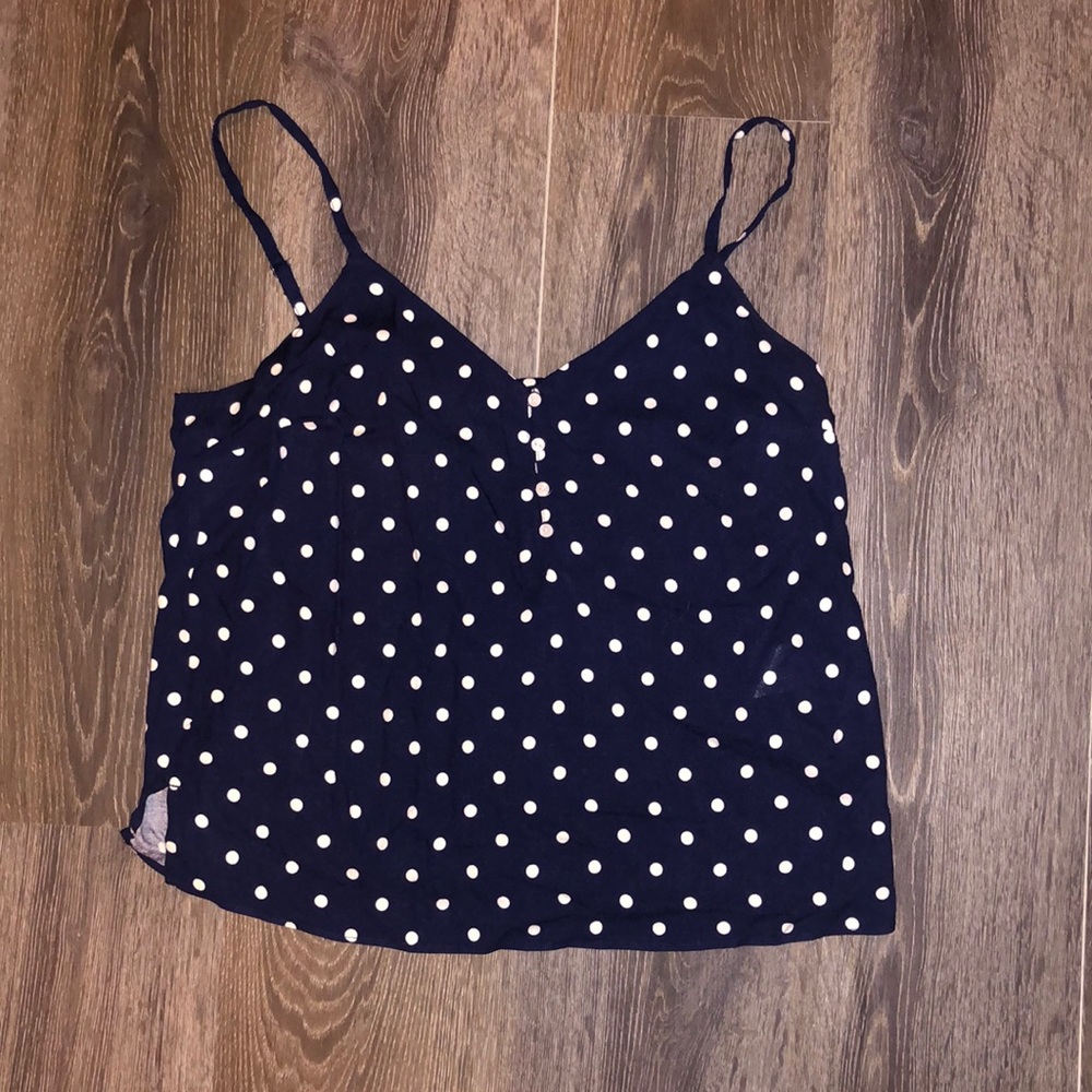 OldNavy Navy Polka Dot Tank Blouse